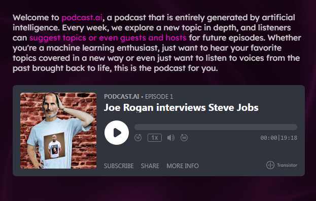 AIGC奇点降临 | 我傻眼了：一个完全由AI生成的播客，采访了乔布斯-iNFTnews