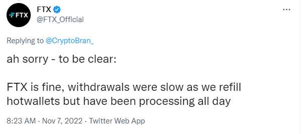 追问：FTX 将用户资产放在冷钱包了吗？-iNFTnews