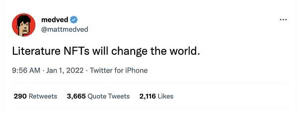 文化人新蓝海，文学型NFT是否值得炒？-iNFTnews