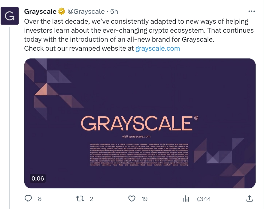 灰度推出重新设计的全新品牌，官网也已重新改版