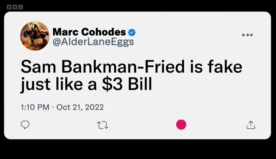 西方主流媒体眼中的SBF：5分钟看完BBC纪录片《加密之王的垮台》