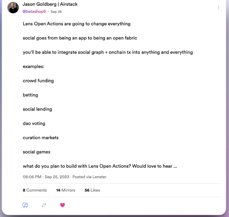 Farcaster开放注册，和Lens Protocol比有何差异？