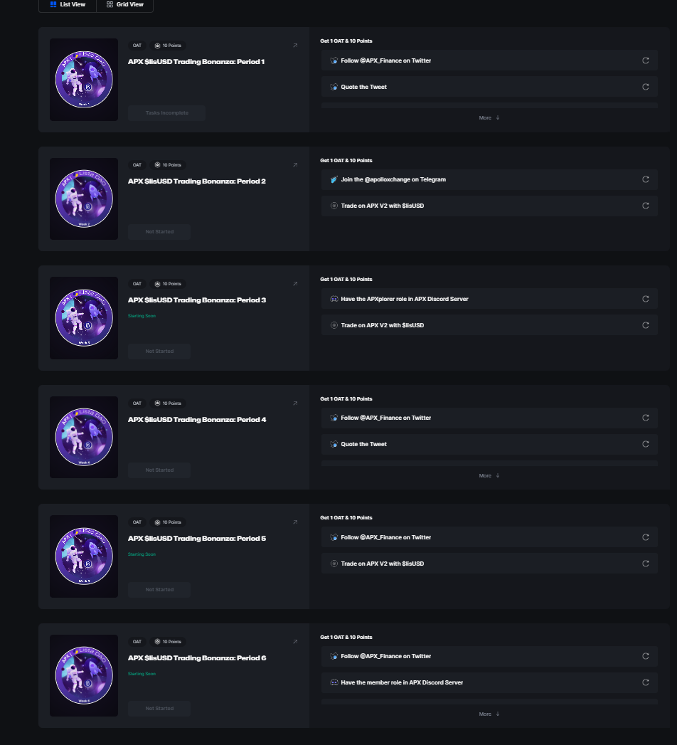 币安投资的Lista DAO第二季明牌空投开启，APX交易拿高分一鱼两吃教程奉上