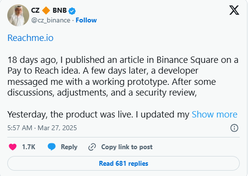 CZ“付费联系”引发热议：加密大佬的时间值多少钱？